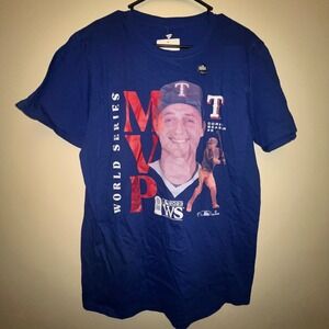 Texas Rangers World Series MVP T-Shirt Fanatics Officially Licensed Blue, medium